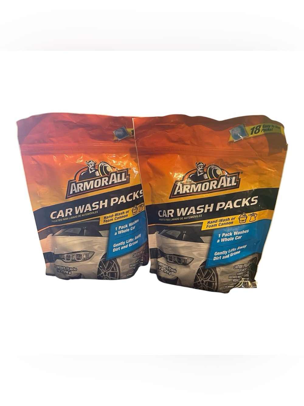 Armor All Car Wash Pods 18 Ct (2 Pk) Easy Auto Cleaning Powerful Foaming Formula